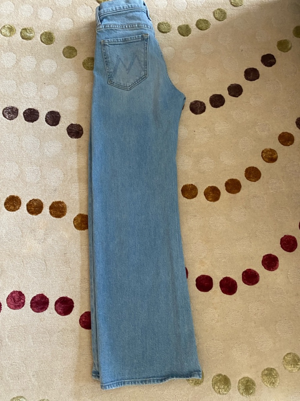 MOTHER Light Blue Wide Leg Jeans. Size 25